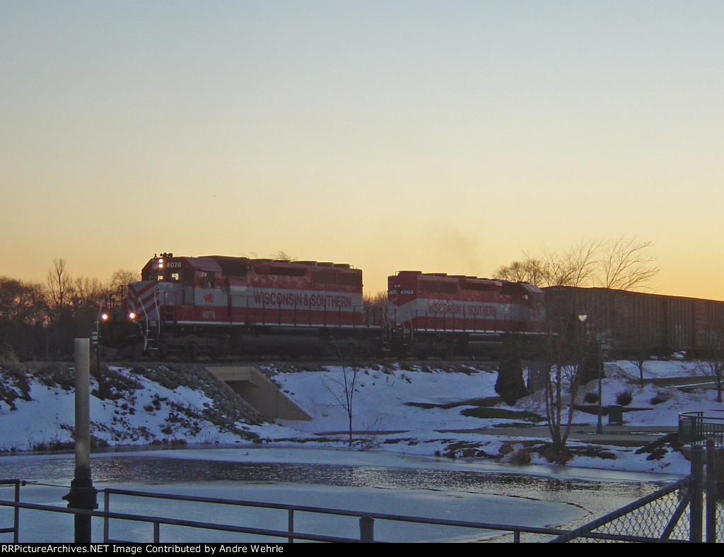 JH power on the approach to the Cravath Lake bridge